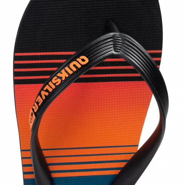 2 x Mens Quicksilver Black/ Orange/ Blue Skyline Java Flip Flops Thongs