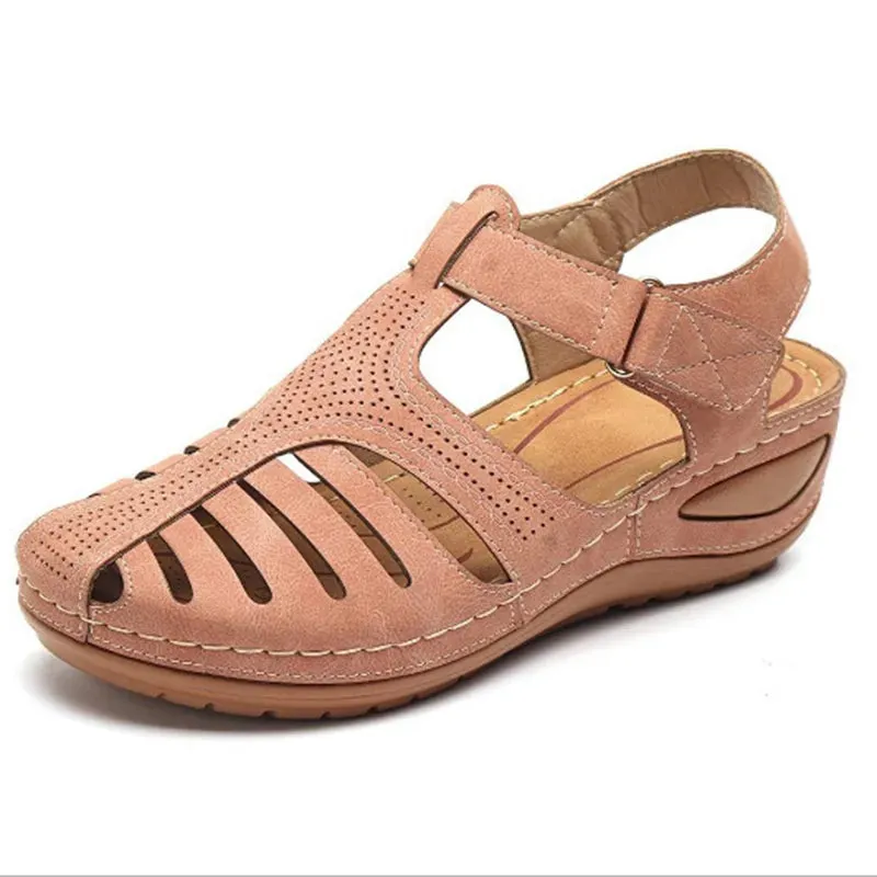 2022 New Women Sandals Vintage Wedge Sandals Buckle Casual Sewing Women Shoes Female Ladies Platform