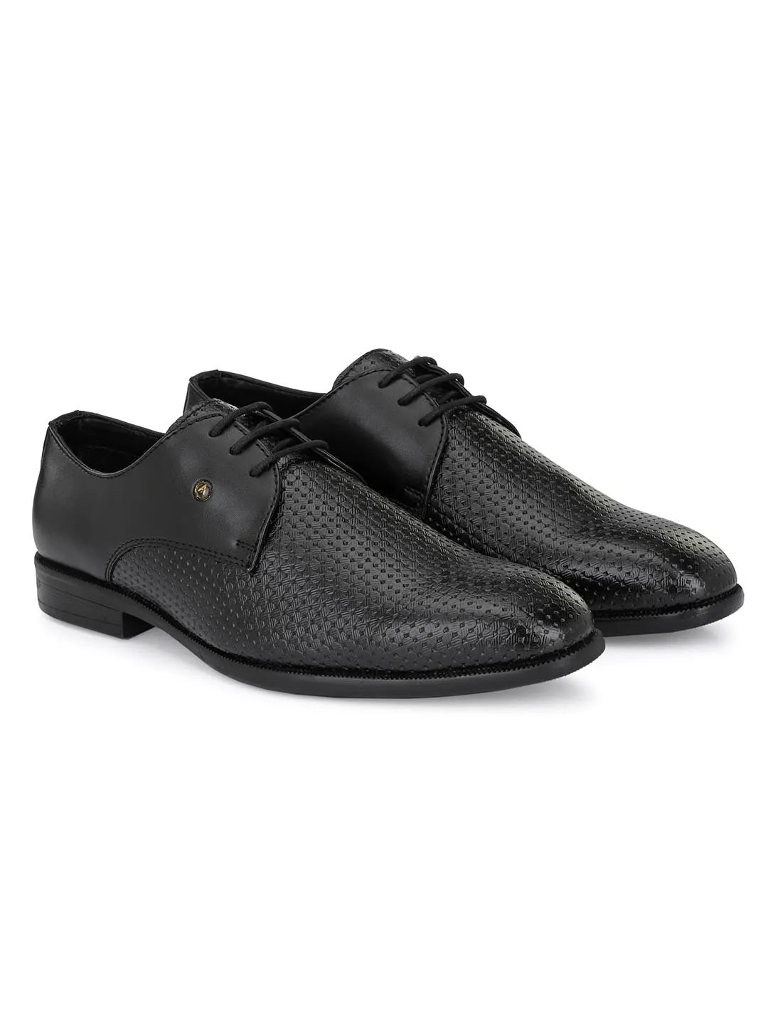 Alberto Torresi Synthetic Black Laceup Formal Shoes for Men