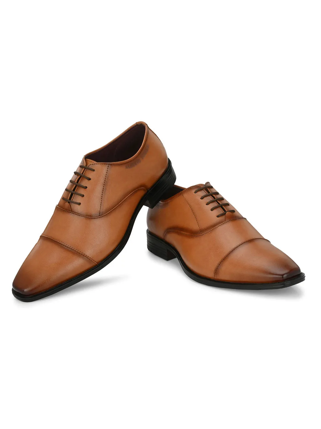 Alberto Torresi Synthetic Tan Laceup Formal Shoes