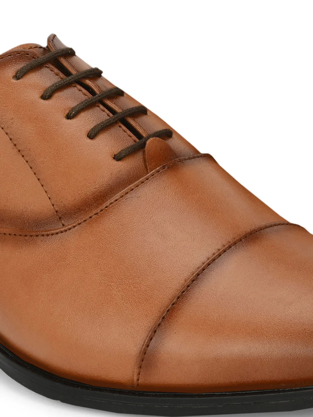 Alberto Torresi Synthetic Tan Laceup Formal Shoes