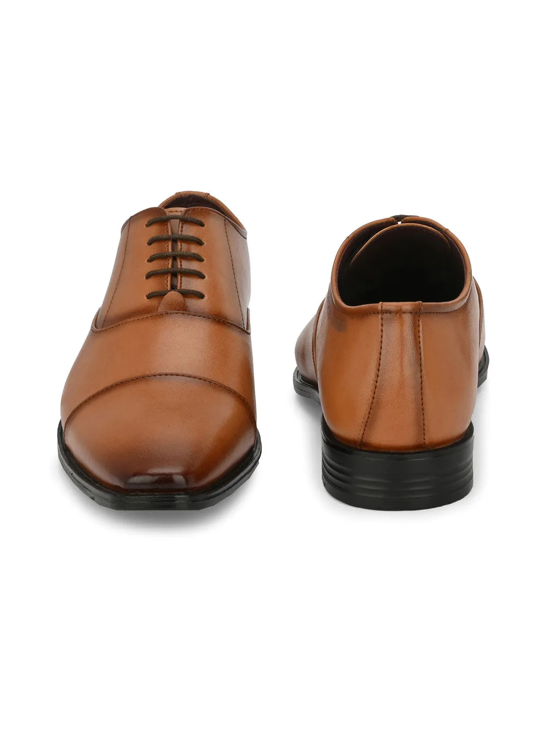 Alberto Torresi Synthetic Tan Laceup Formal Shoes