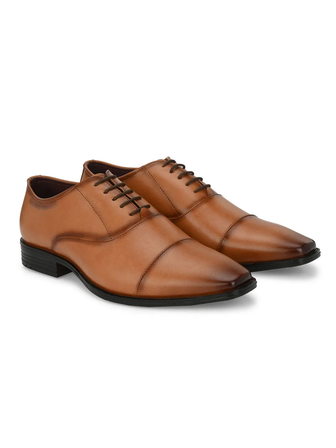 Alberto Torresi Synthetic Tan Laceup Formal Shoes