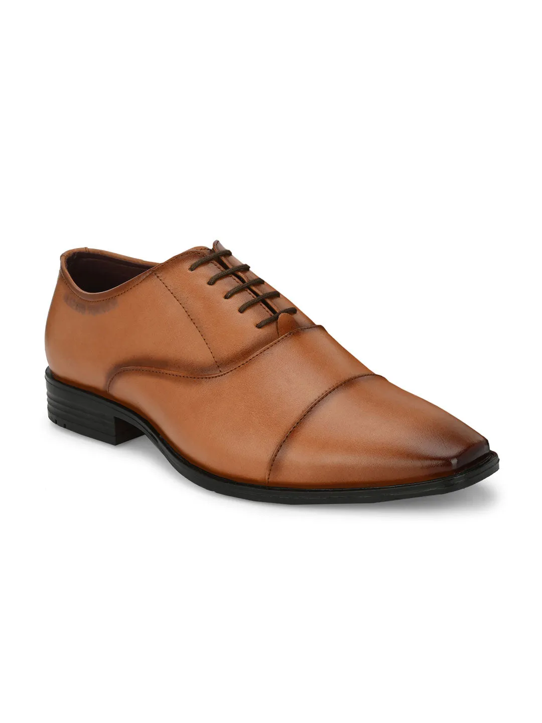 Alberto Torresi Synthetic Tan Laceup Formal Shoes