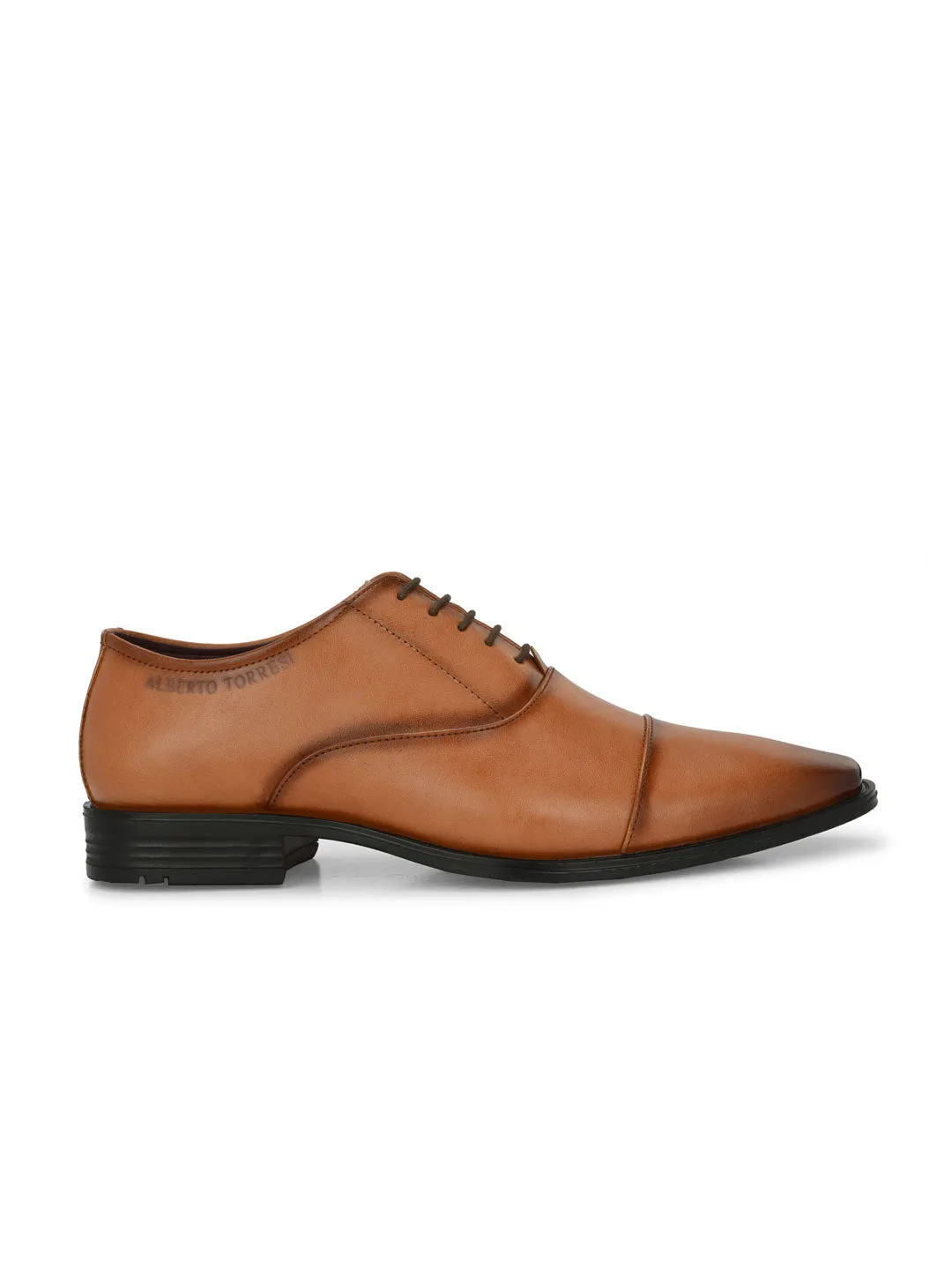 Alberto Torresi Synthetic Tan Laceup Formal Shoes