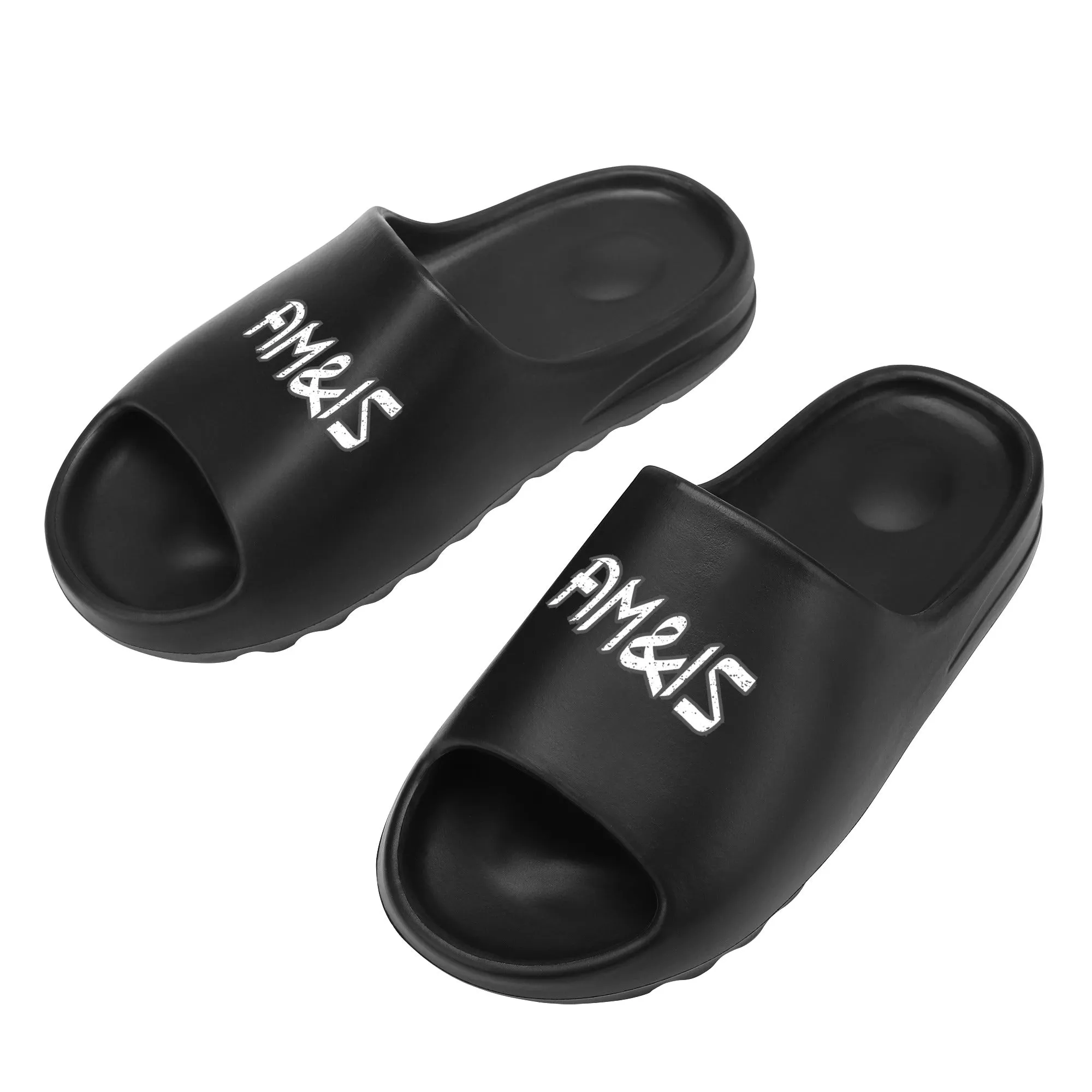 AM&IS Men's Black Summer Slides