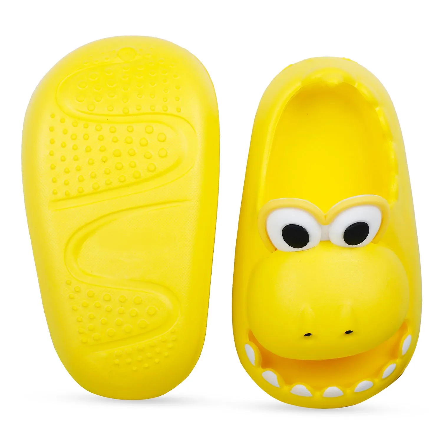 Baby Moo Crocodile Beach Slippers 3D Cartoon Sliders - Yellow