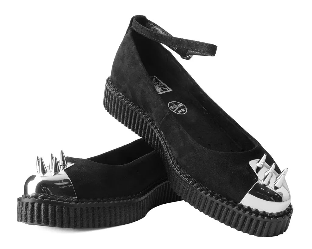 Black Spike Pointed Ballet Creeper