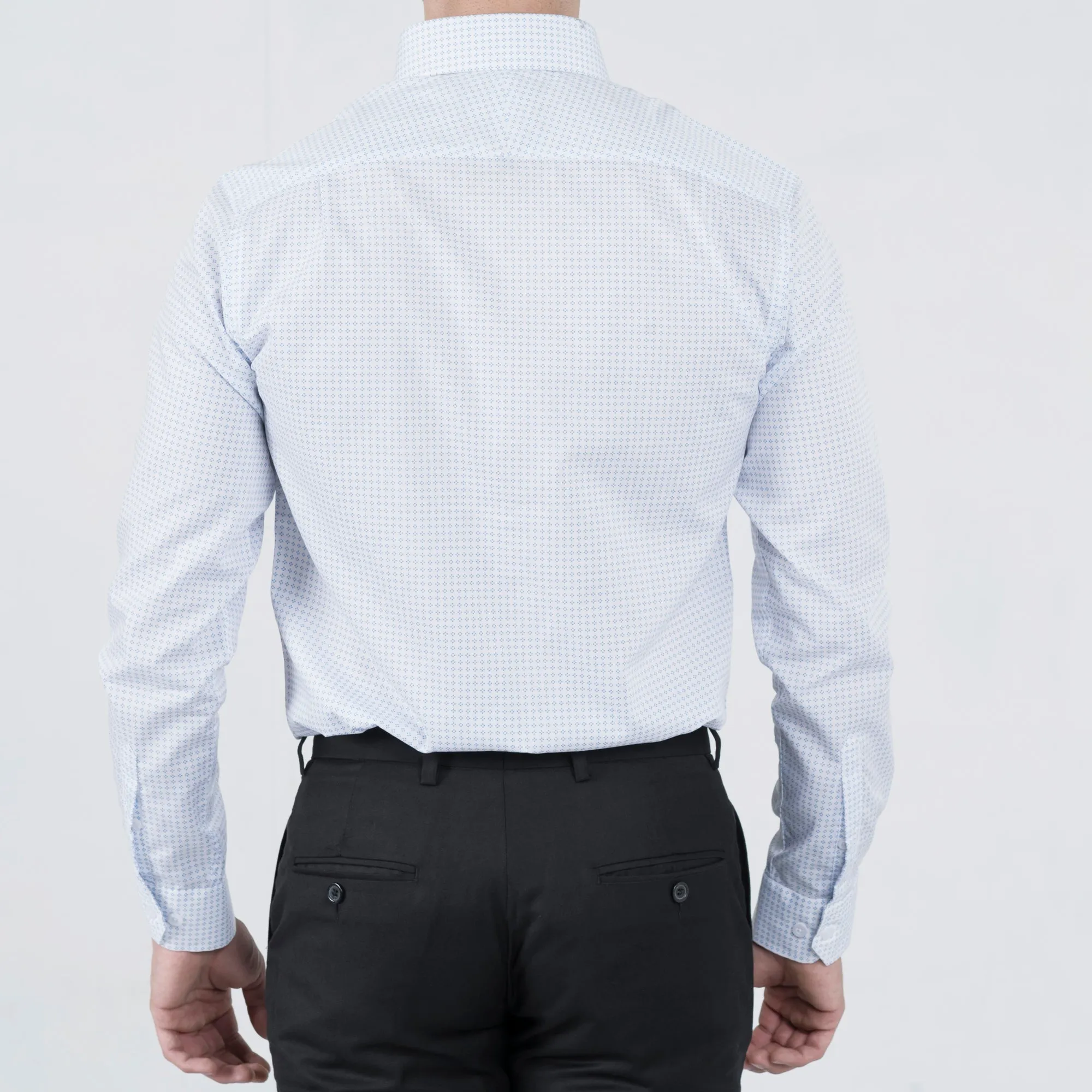 Blue Crosshair Formal Shirt