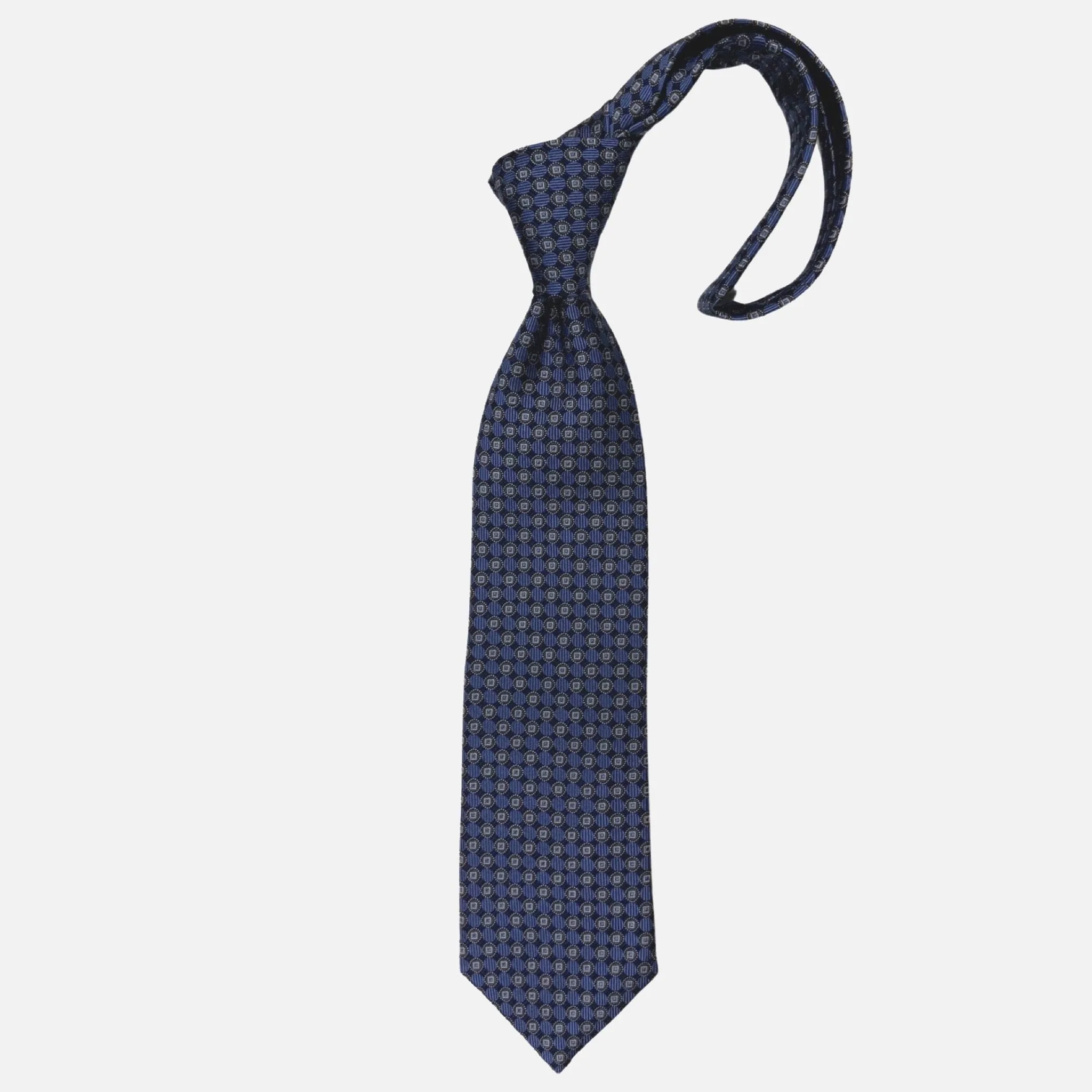 Blue Silk Tie by JZ Richards - Handmade in the USA - Elegance in Blue with Subtle Gray Accents