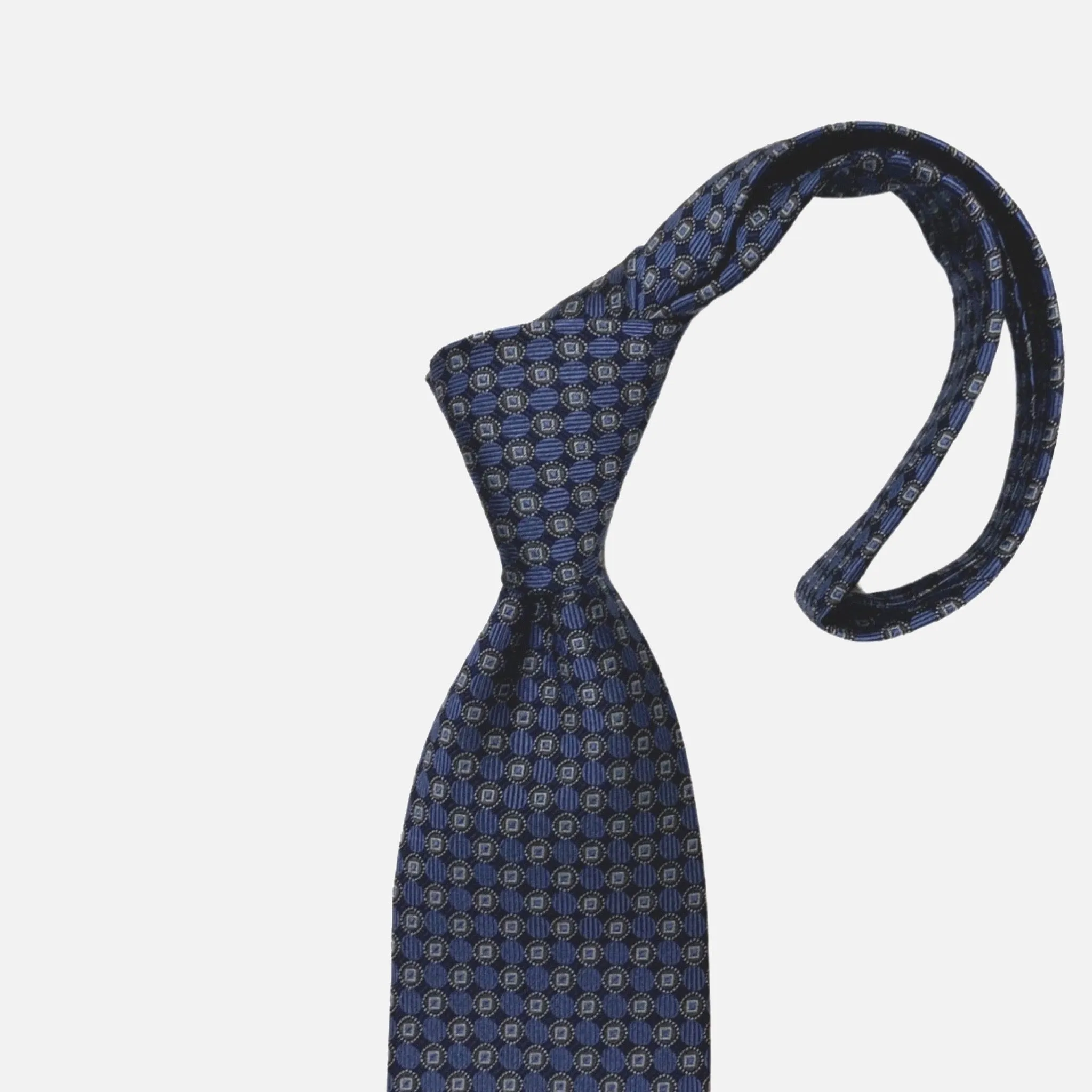 Blue Silk Tie by JZ Richards - Handmade in the USA - Elegance in Blue with Subtle Gray Accents