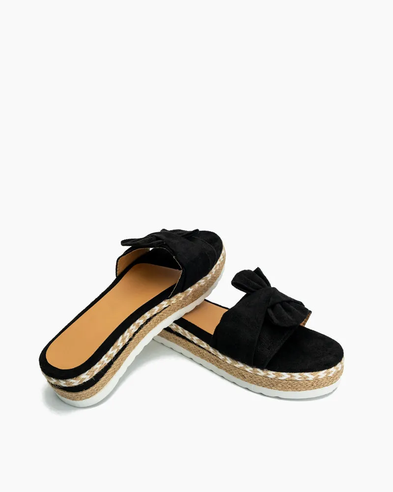 Bowknot Beach Platform Sandals