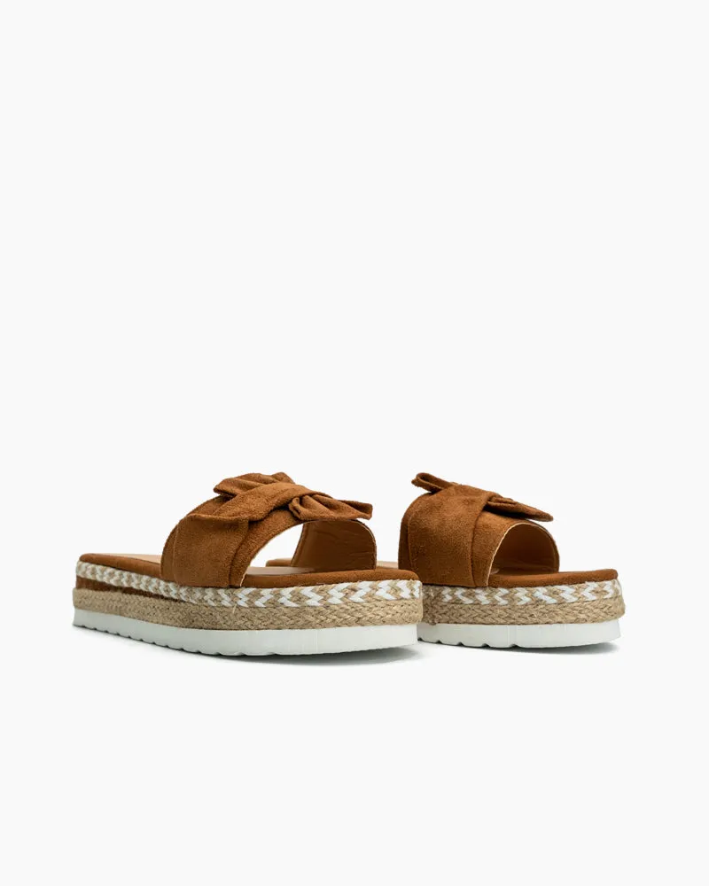 Bowknot Beach Platform Sandals