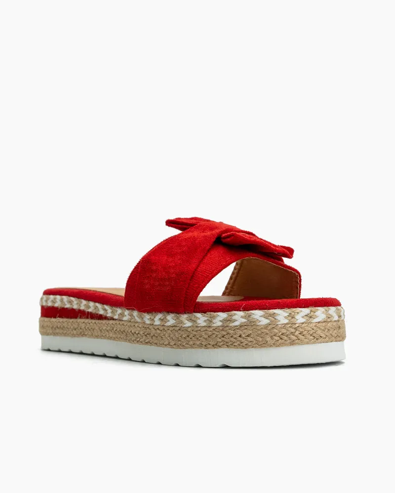 Bowknot Beach Platform Sandals