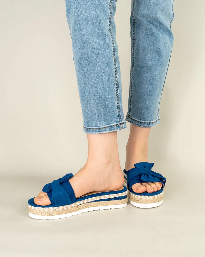 Bowknot Beach Platform Sandals