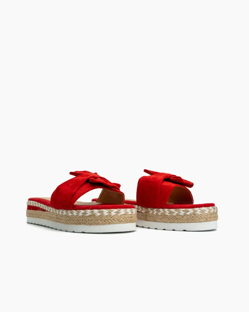 Bowknot Beach Platform Sandals