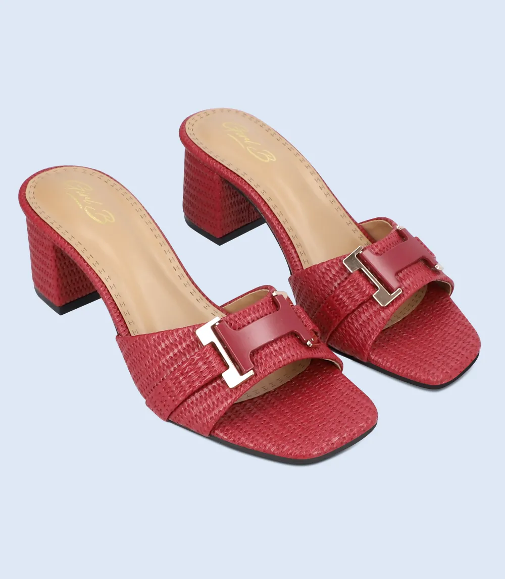 BW9383-MAROON-Slipper Heel