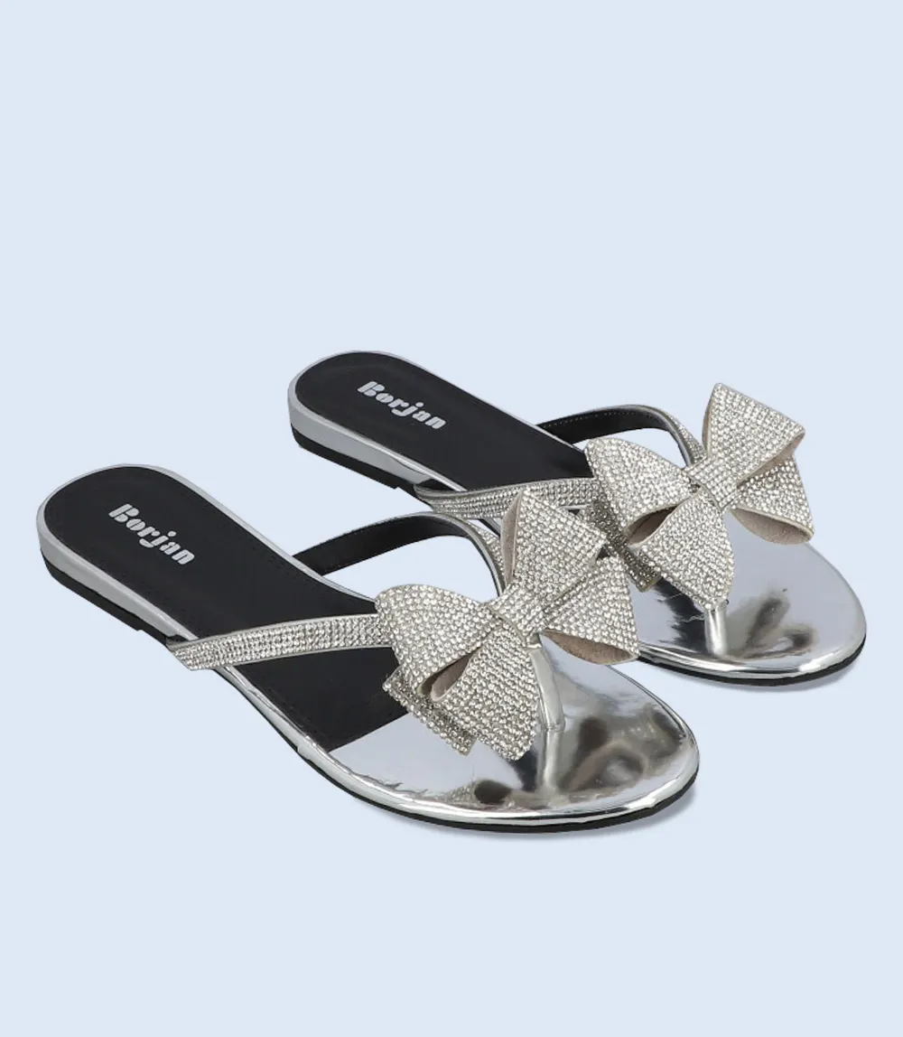 BW9436-SILVER-Women Formal Chappal