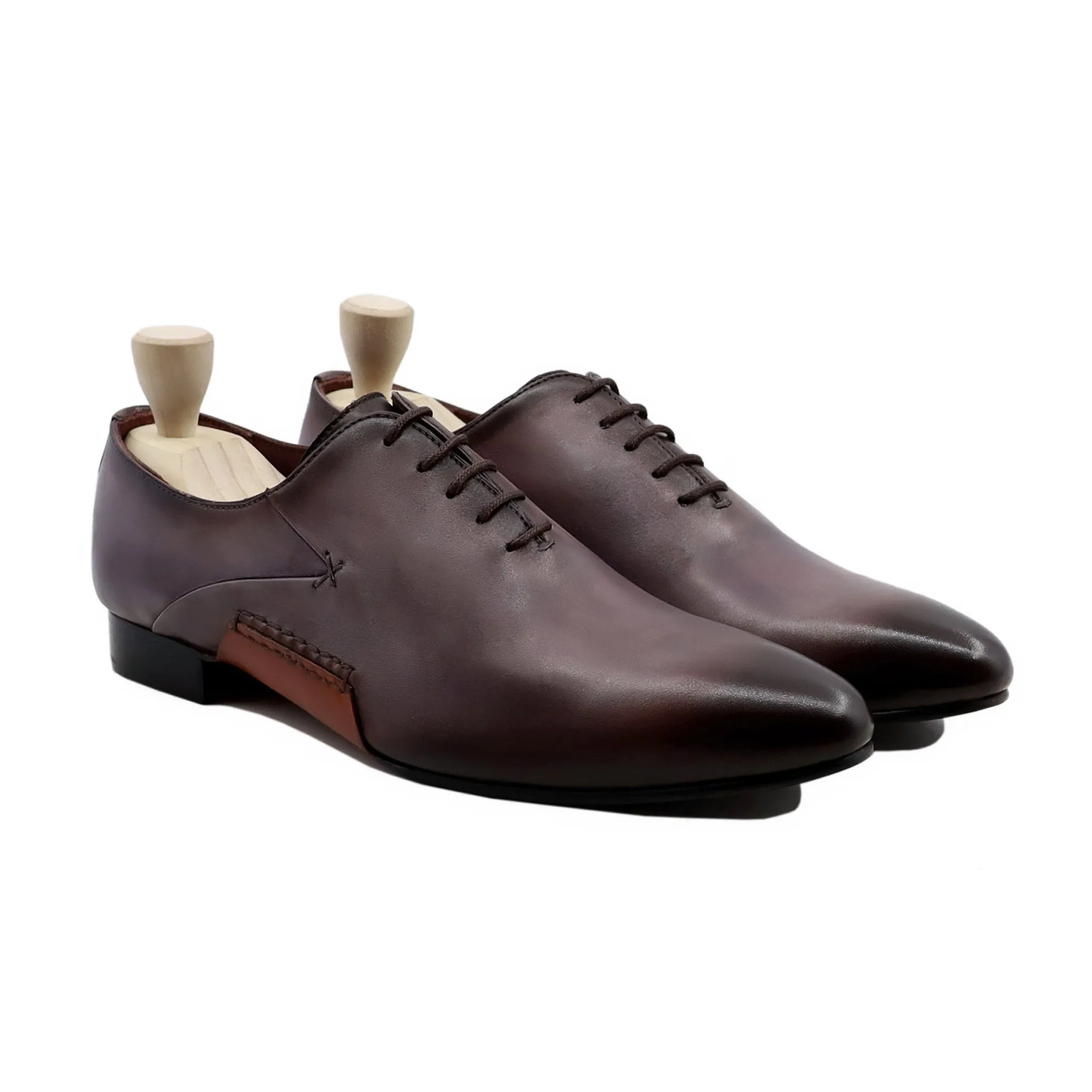 Catam - Men's Burnish Black Berry Calf Leather Wholecut Shoe