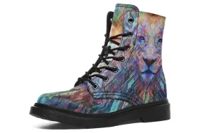 Crystal Lion Combat Boots