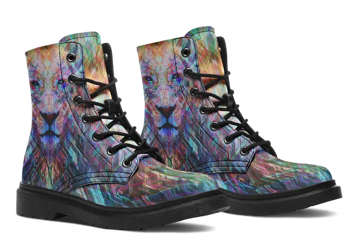 Crystal Lion Combat Boots