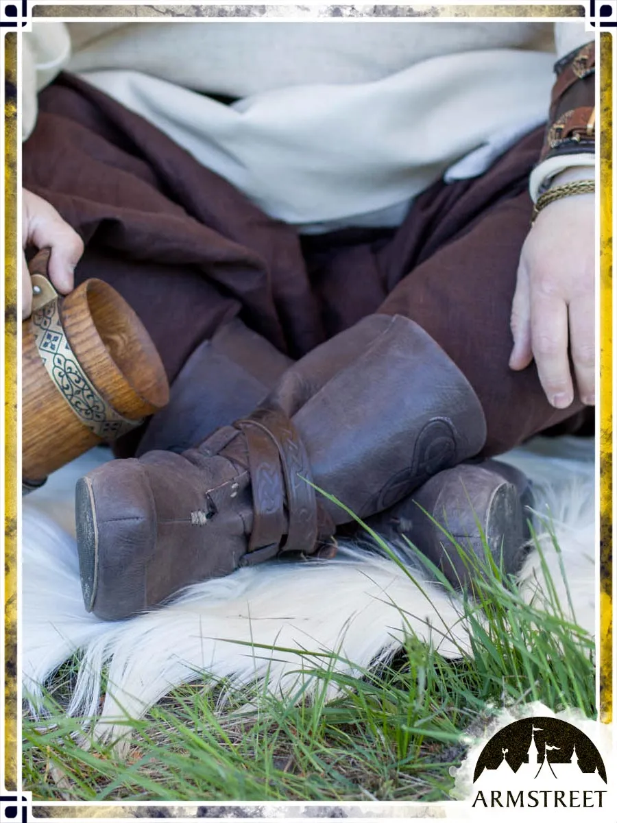 Embossed Viking Boots