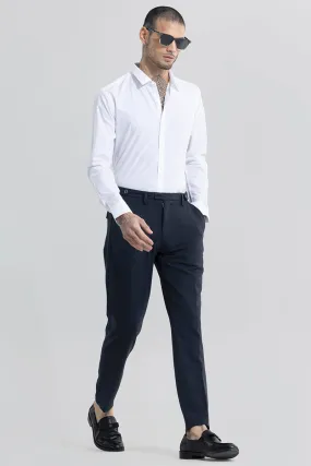 Extensive Waistband Navy Trouser