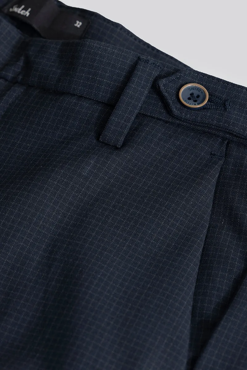 Extensive Waistband Navy Trouser