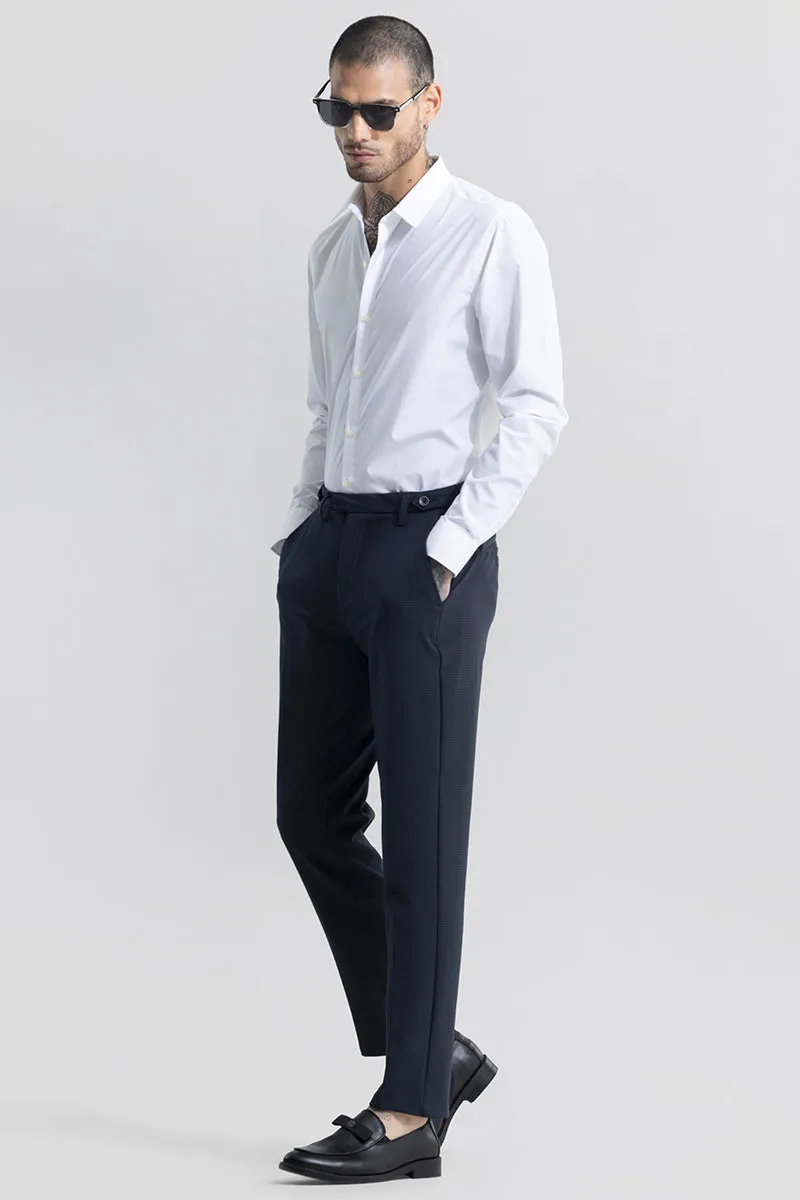 Extensive Waistband Navy Trouser