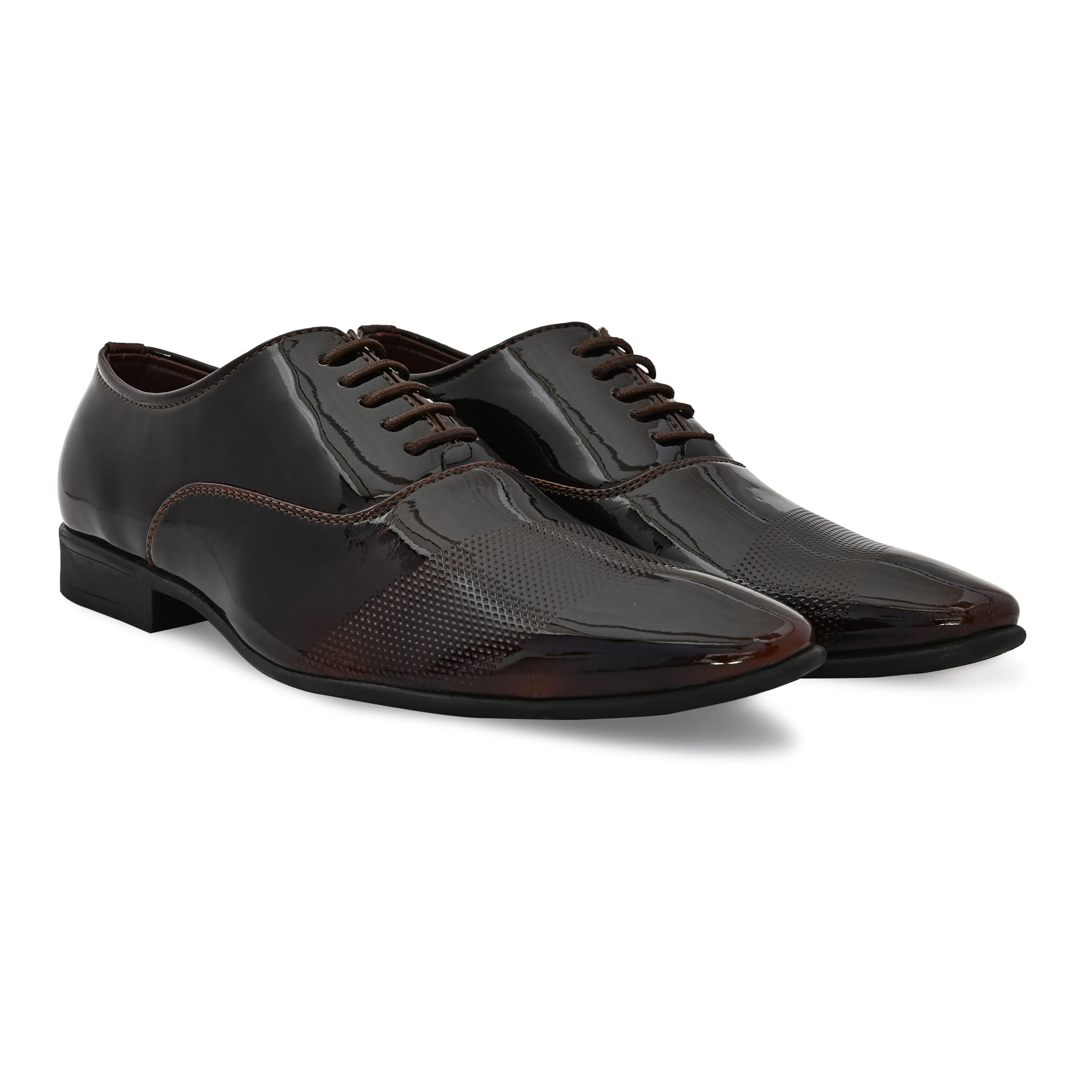 Faade Brown Patent Formal Shoes