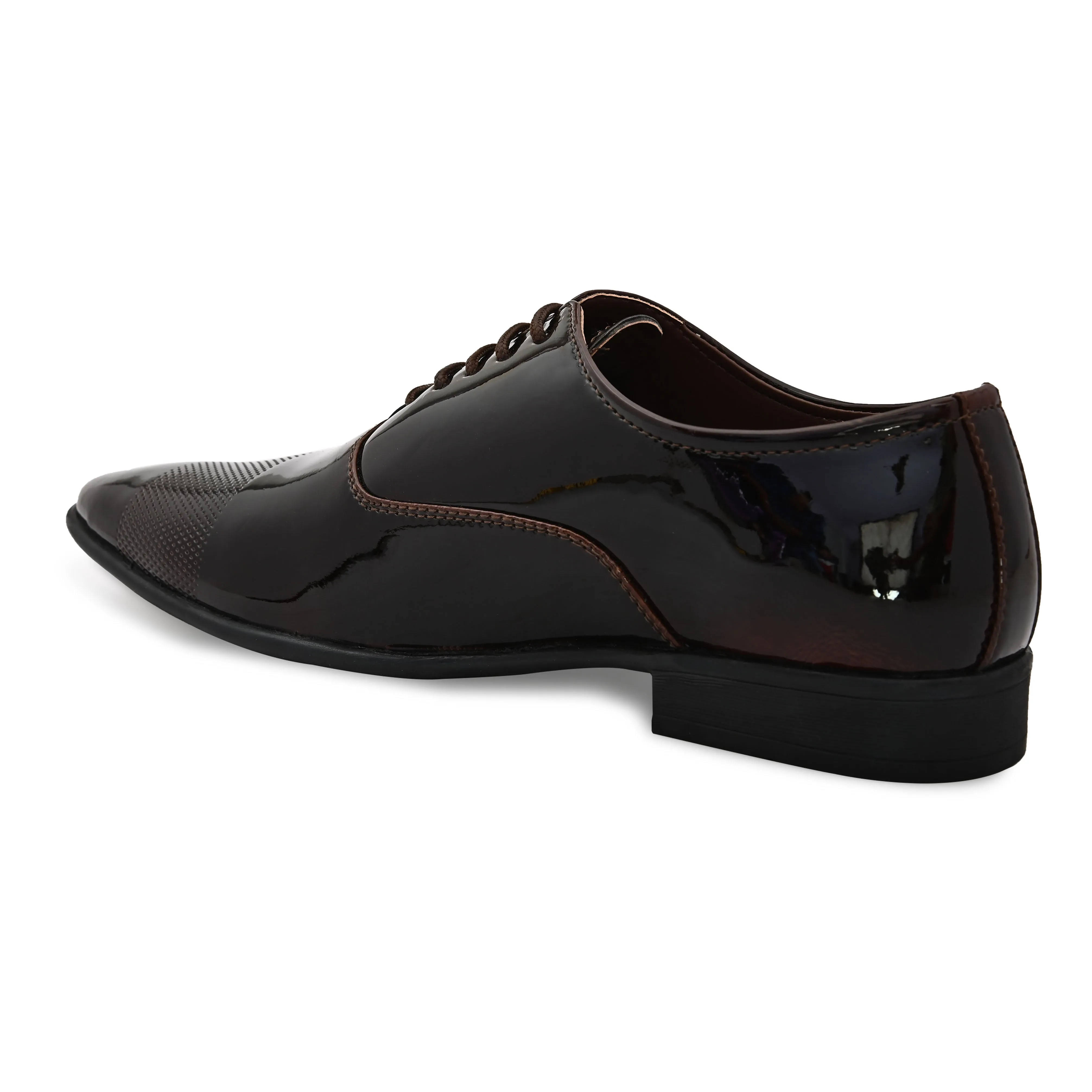 Faade Brown Patent Formal Shoes