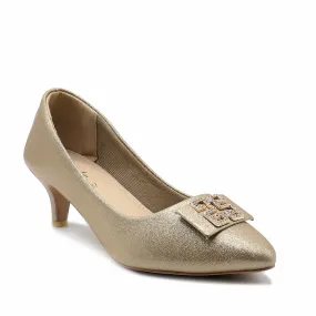 Golden Formal Court Shoes 085488