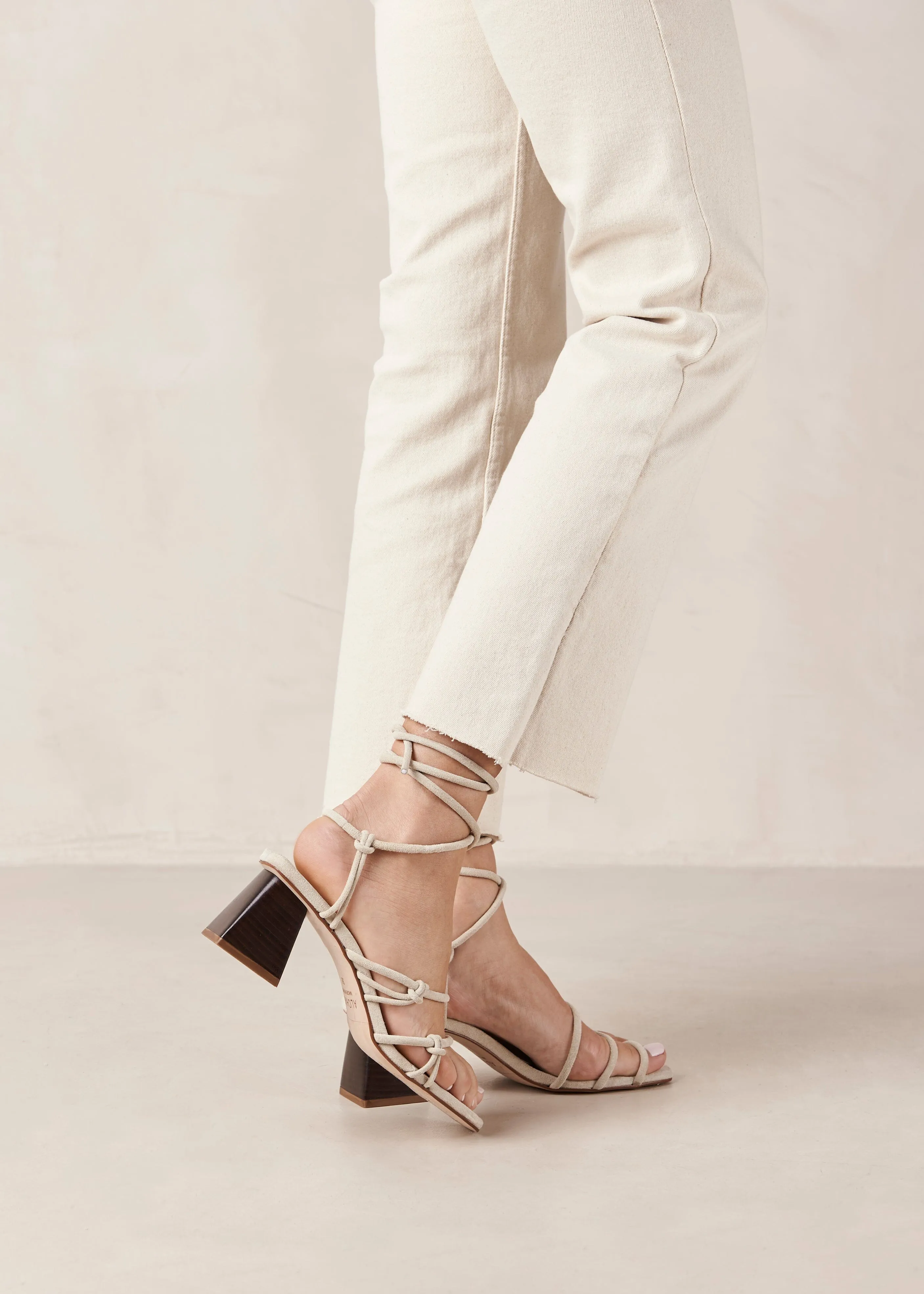 Goldie Cream Leather Sandals