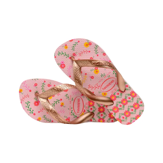 Havaianas flip flops for girls Flores 4000052 7667 crystal flowers