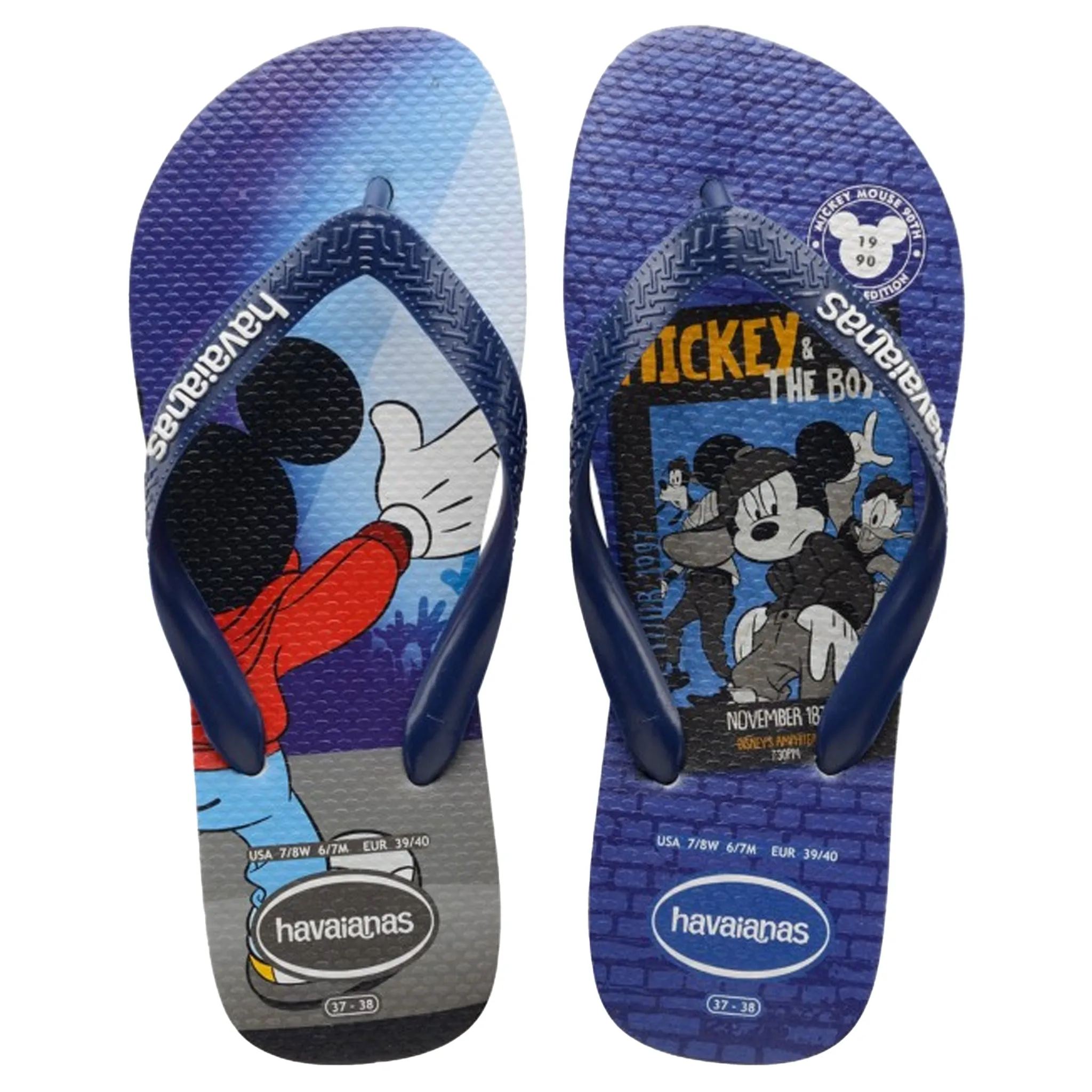 Havaianas Mickey's 90th Anniversary Mens Blue Flip-Flops