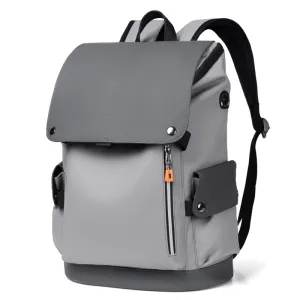 Leather Pu Backpack Trendy Cool Men's and Women's Backpack College Student Flip Schoolbag Multi-Functional Personalized Computer Backpack