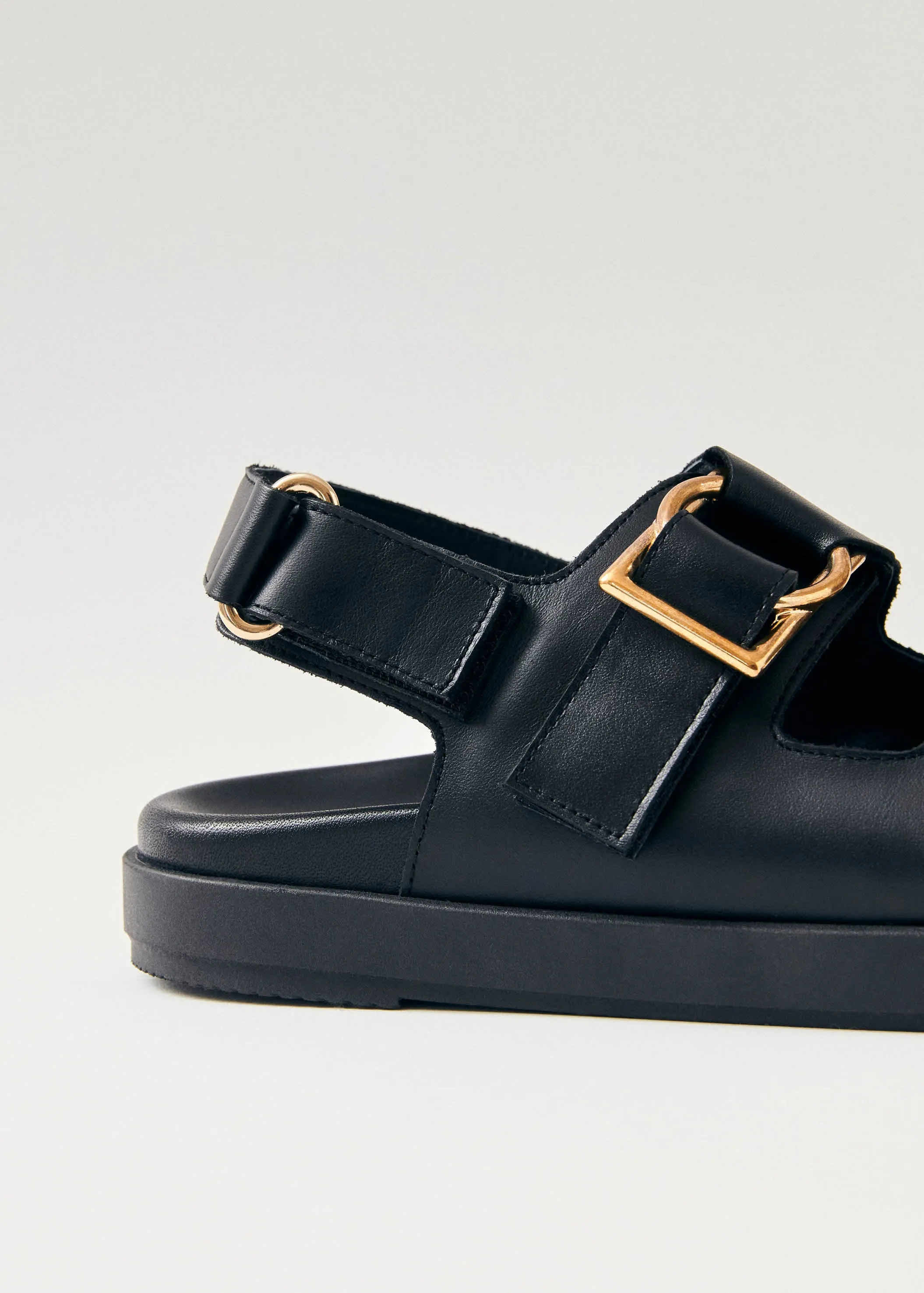 Maui Black Leather Sandals