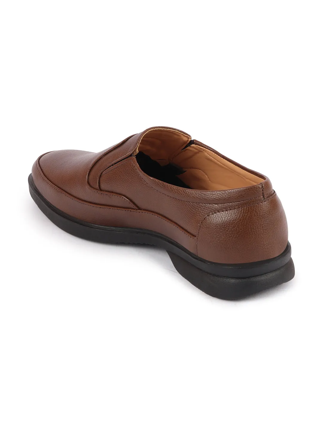 Men Brown Formal Office Meetings All Day Long Outdoor Slip On Shoes