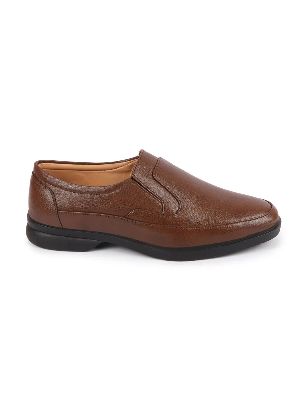 Men Brown Formal Office Meetings All Day Long Outdoor Slip On Shoes