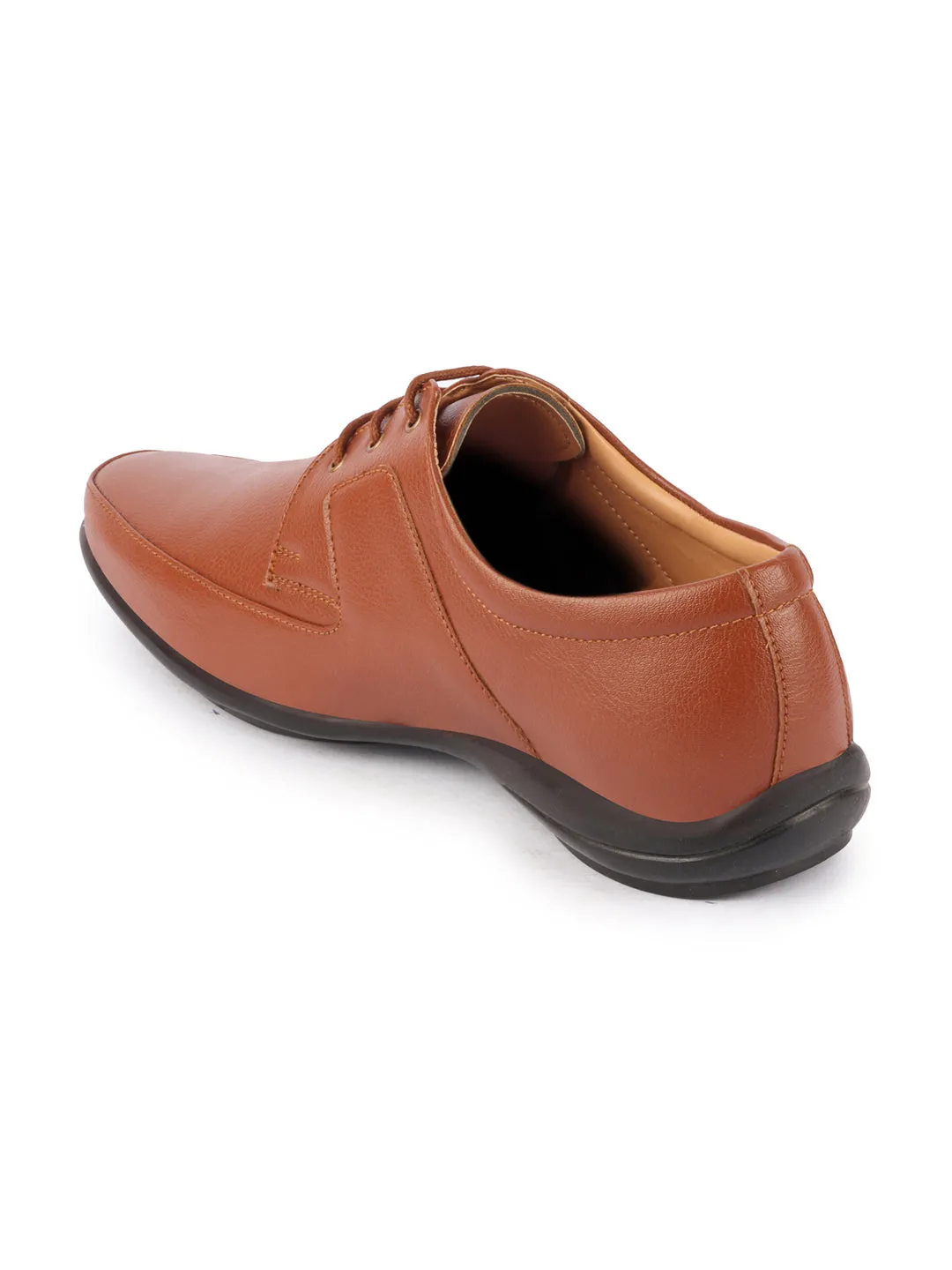 Men Tan Formal Office Meetings All Day Long Outdoor Lace Up Shoes