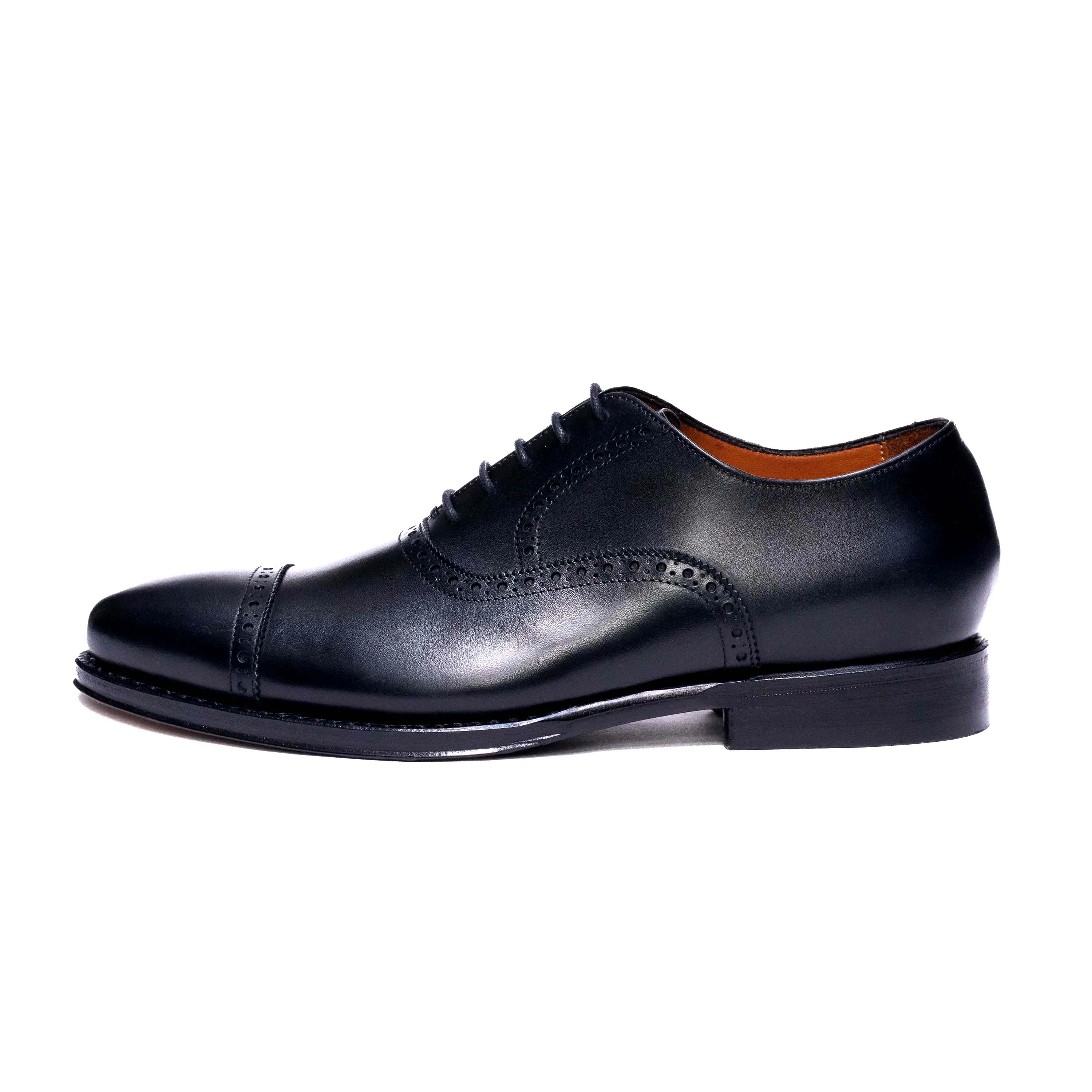 Men's Quarter Brogue Oxford / Black Calf 98409