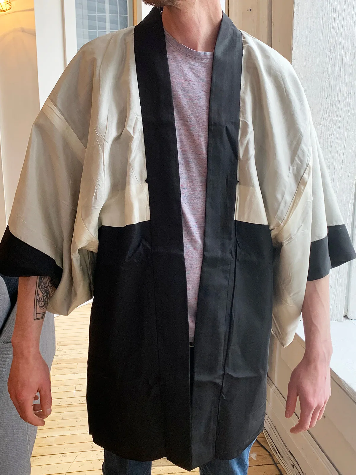 Men's Vintage Haori/Kimono Samurai kabuto 1960s