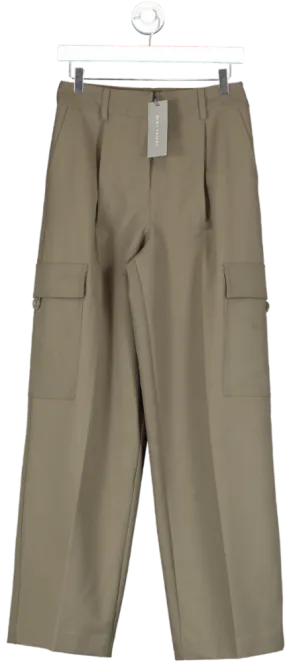 Mint Velvet Green Formal Cargo Straight Trousers UK S