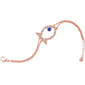 Rose Gold with Fish Charm Chain Bracelet