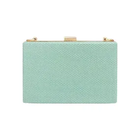 Shimmery Rectangle Evening Clutch Crossbody Bag