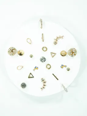 Snowflake Mix   Match Stud Earrings Set (11 Pack)