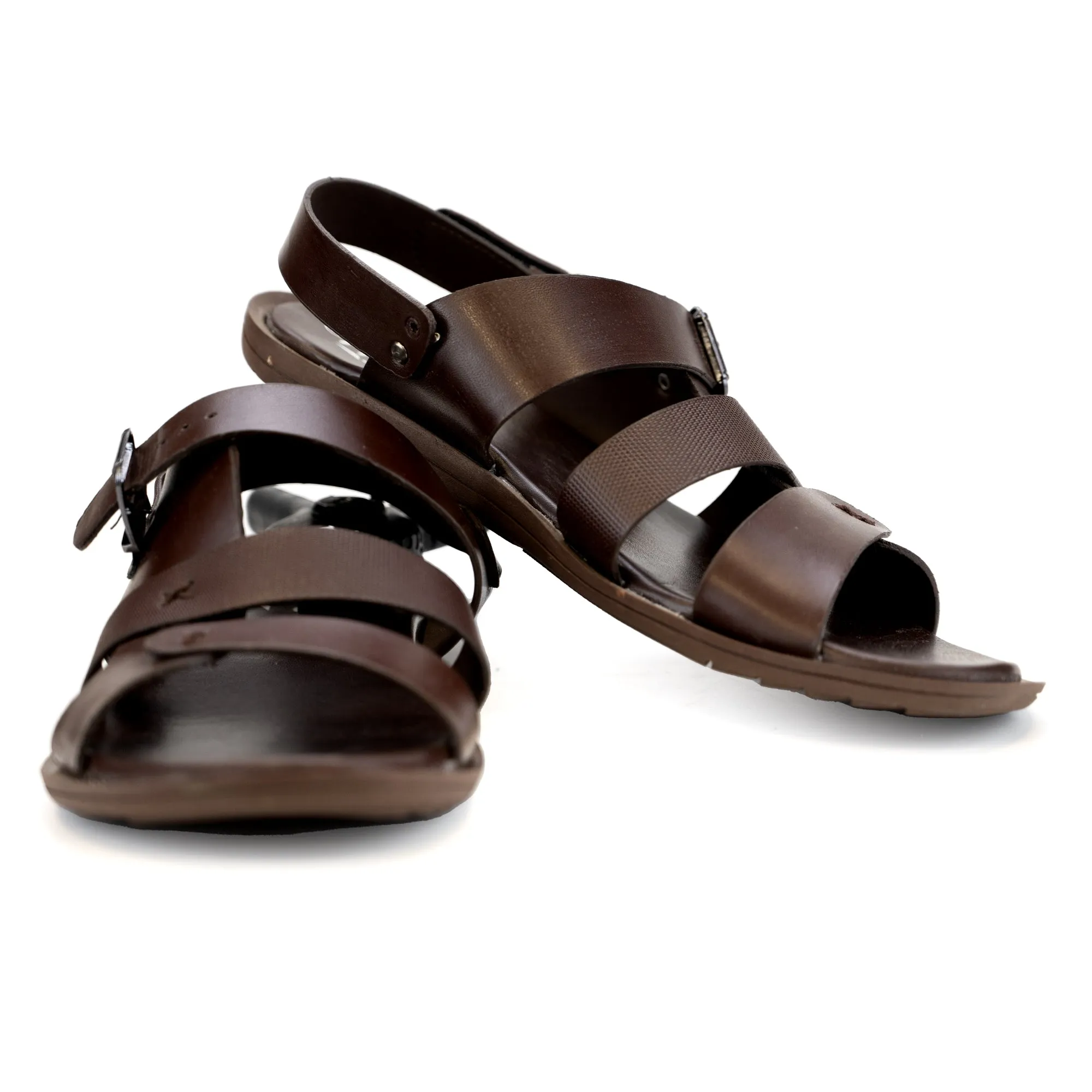 Strapped Sandals-Brown