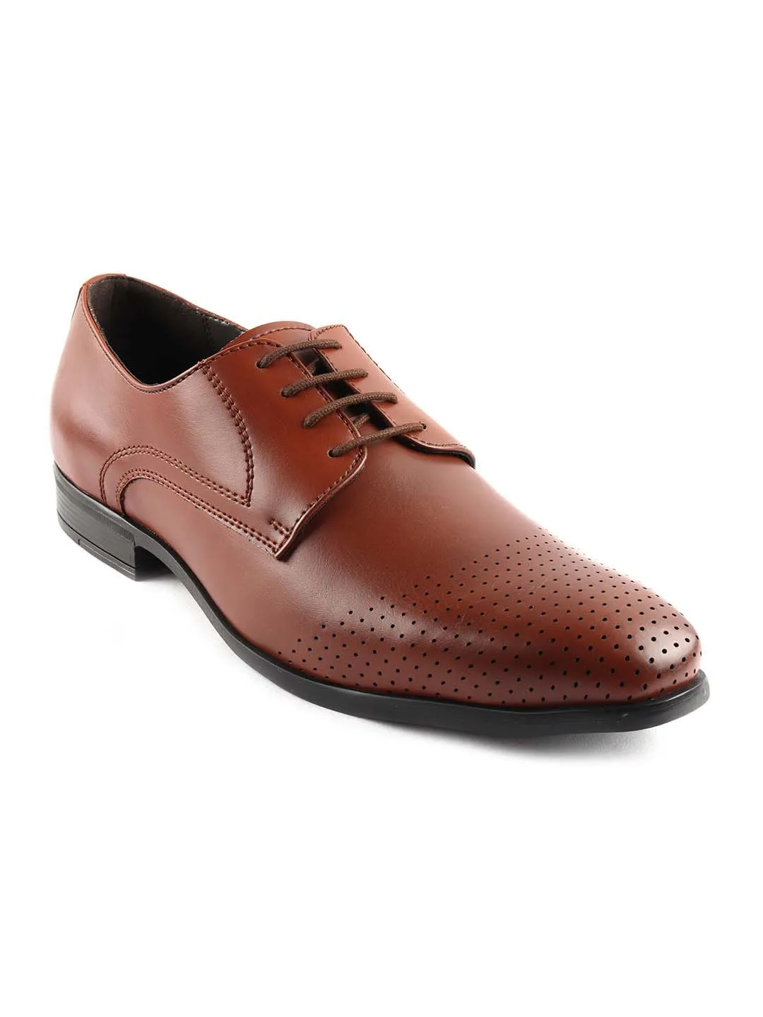 Tan Formal Derby Lace-ups