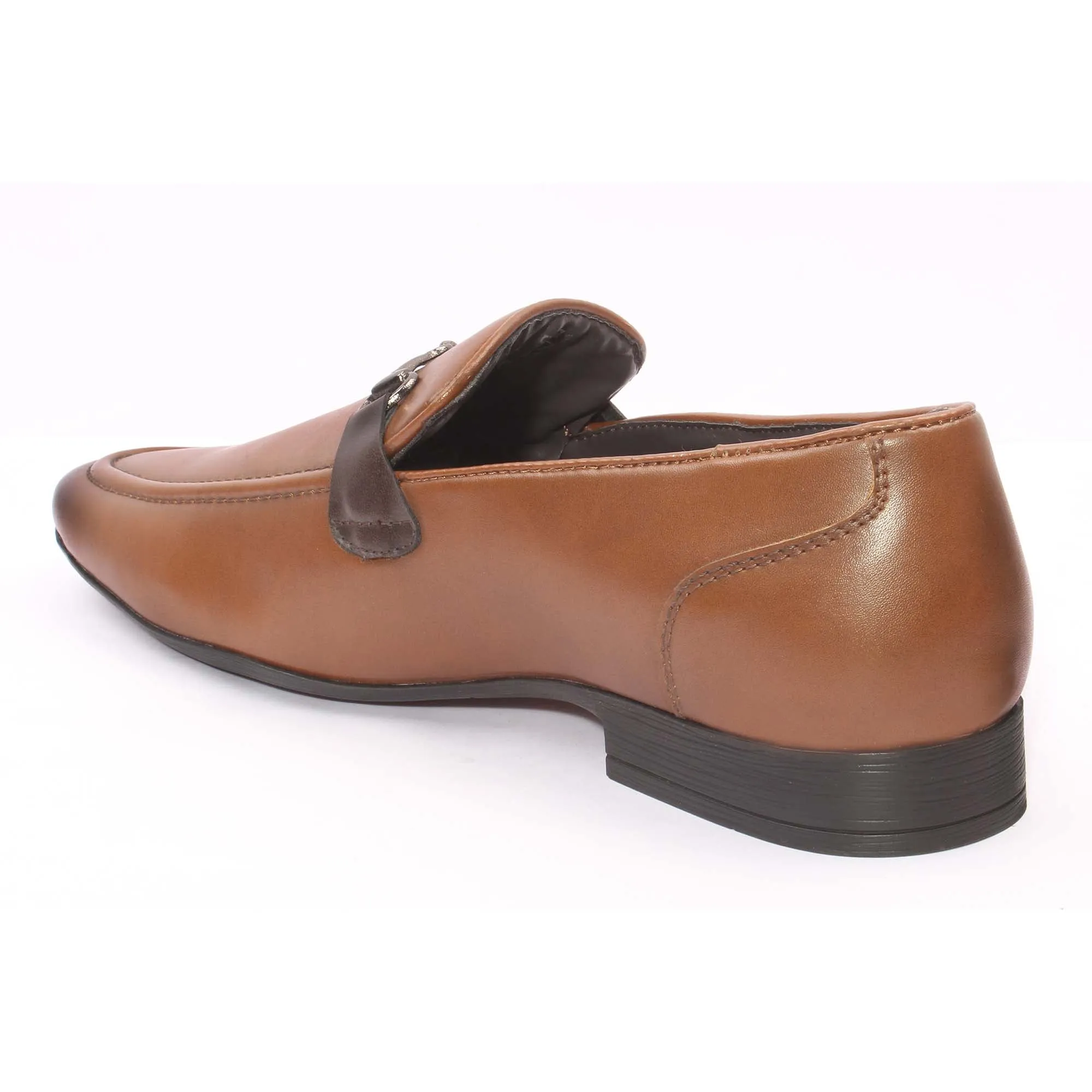 Tan Formal Slip-Ons